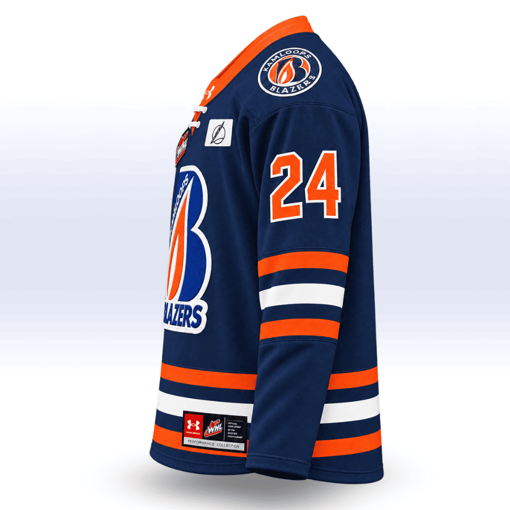 JERSEYS | KAMLOOPS BLAZERS NAVY UA® JERSEY