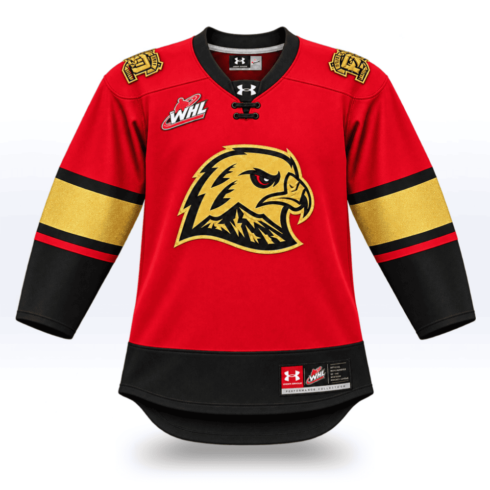 JERSEYS | PORTLAND WINTERHAWKS RED & GOLD UA® JERSEY