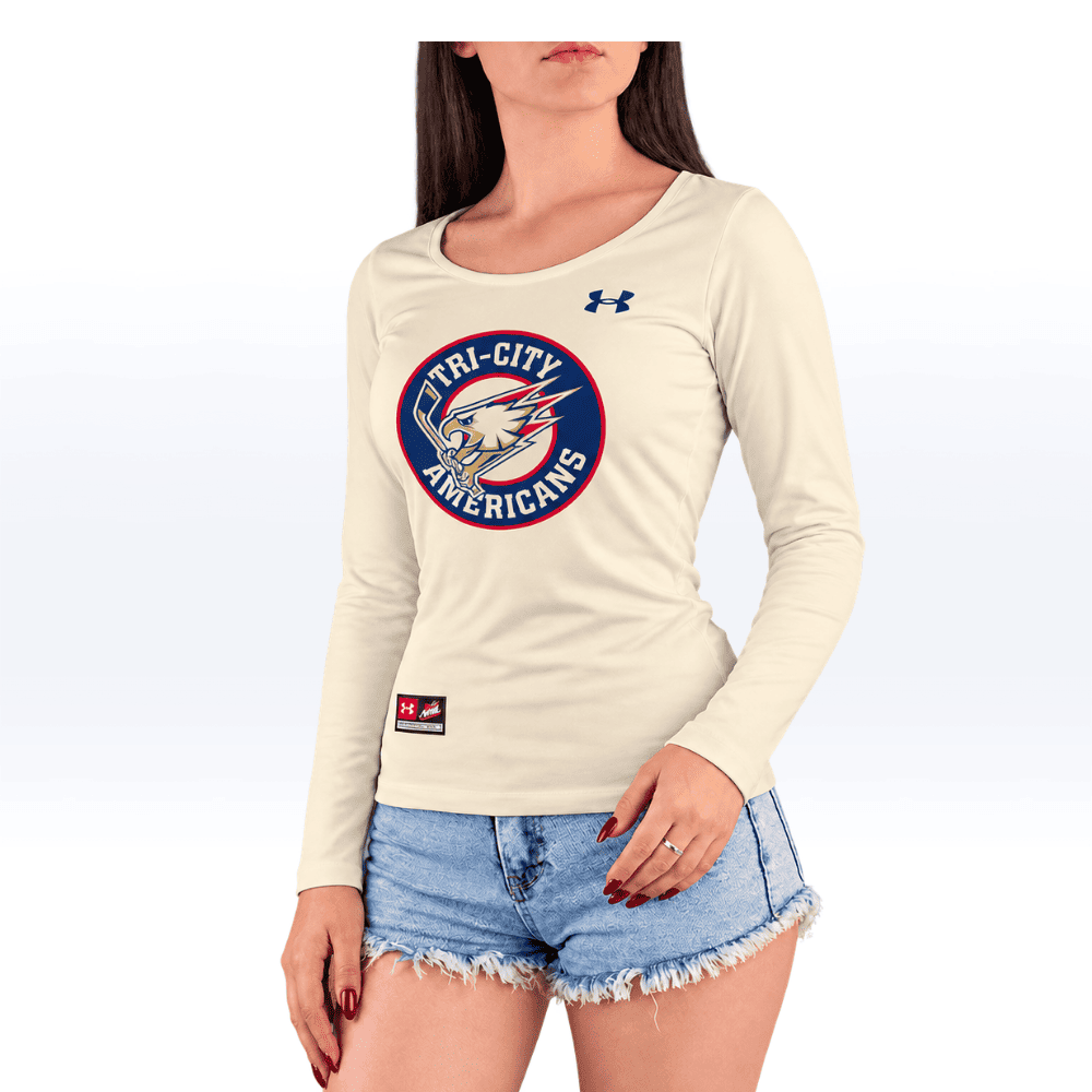 WOMENS | FITTED LS TRI-CITY AMERICANS TEE